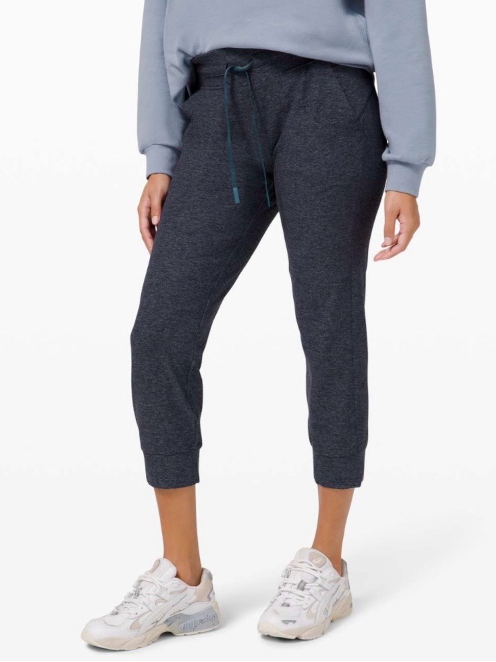 Lululemon Ready to Rulu Jogger Crop,
Heathered Submarine / Black, 8
